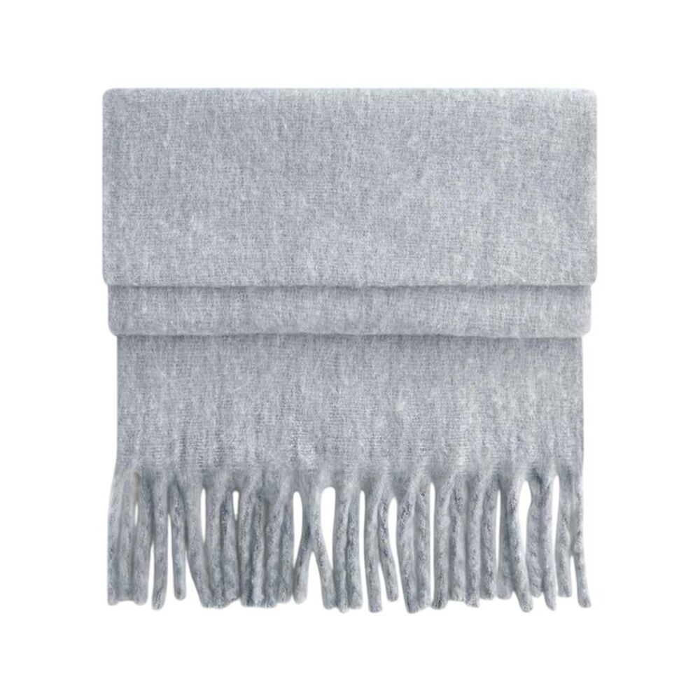 Beechfield Fluffy Scarf / Heather Grey